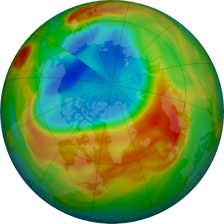 Arctic ozone map for 12 March 2020